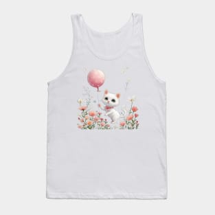 Kitten's Balloon Garden Tank Top